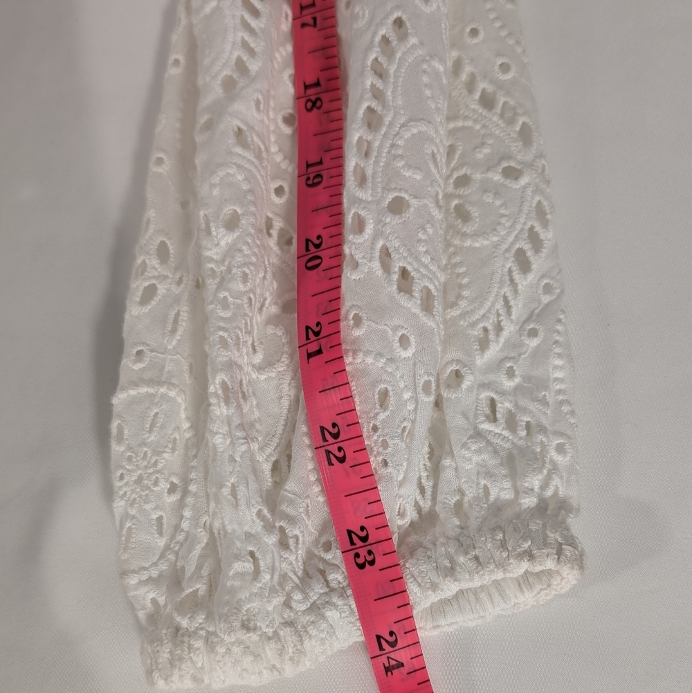 New Veronica Beard Calibra Broderie Eyelet Long-Sleeve Tiered Dress Size 00 - Picture 10 of 12